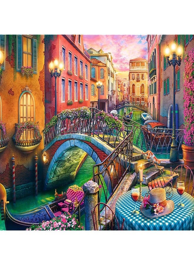 تريفل أحجية تريفيل "أمسية في البندقية" 3000 قطعة، طباعة حمراء 46 بوصة × 33 بوصة، أحجية تركيبية، متعة إبداعية، أحجية كلاسيكية للكبار والصغار من سن 15 عامًا - Image 2